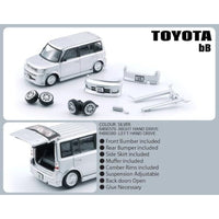 64B0383 BMC 1/64 トヨタ ヤリス/エコー/ヴィッツ 1998 5ドア ブルー/ファイアー塗装(LHD)