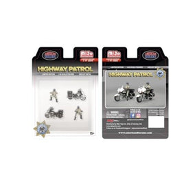 AD-64529MJ ターマックワークス 1/64 Figure Set - Highway Patrol Police Motorcycles