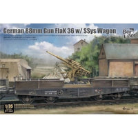 BT044 ボーダーモデル 1/35 ドイツ 88mm砲 Flak36 w/SSys平貨車