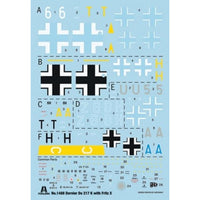 IT1488 イタレリ 1/72 WW.II ドイツ軍 ドルニエ Do217 K2 誘導爆弾フリッツX 付属