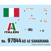 IT97044 イタレリ 1/72 WW.II イタリア軍 装輪偵察車 カミオネッタ AS.42 サハリアーナ
