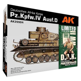 AK35504-A AKインタラクティブ 1/35 WW.II ドイツ軍 IV号戦車 D型 アフリカ軍団仕様 戦車兵フィギュア付属