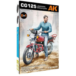 AK35027 AKインタラクティブ 1/35 125cc スポーツバイク ライダーフィギュア付属