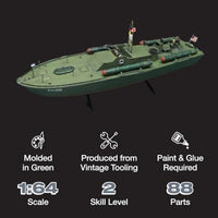 AMT1233 AMT 1/64 WWII アメリカ海軍 魚雷艇 PTボート PT-109 `ジョン・F・ケネディ艇`