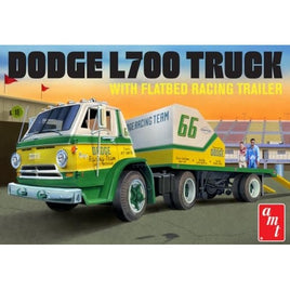 AMT1368 AMT 1/25 1966 ダッジ L700 トラック&フラットベッド レーシングトレーラー
