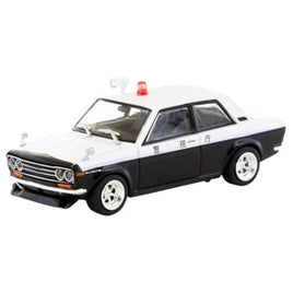 T64R-052-PC Tarmac Works 1/64 Datsun 510 Police Car