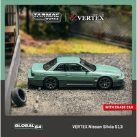 T64G-025-GR ターマックワークス 1/64 VERTEX Nissan Silvia S13 Green/Grey