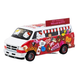 T64G-TL032-HK Tarmac Works 1/64 Dodge Van Hello Kitty Food Truck