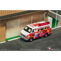T64G-TL032-HK Tarmac Works 1/64 Dodge Van Hello Kitty Food Truck