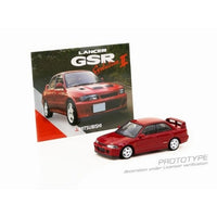 T64G-049-RE Tarmac Works 1/64 Mitsubishi Lancer GSR  Evolution II Red  Model Car + Trading Cards Com