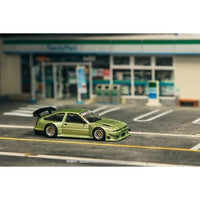 T64G-060-GR Tarmac Works 1/64 Toyota Sprinter Trueno AE86 Widebody Green