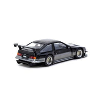 T64G-060-BG Tarmac Works 1/64 Toyota Sprinter Trueno AE86 Widebody Black / Grey