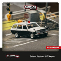 T64G-026-PC Tarmac Works 1/64 Datsun Bluebird 510 WagonJapan Police Car