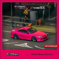 T64G-023-PI Tarmac Works 1/64 VERTEX Nissan Silvia (S15)Pink Metallic