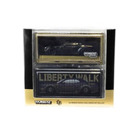 T64G-TL039-BK Tarmac Works 1/64 LB-WORKS Dodge Challenger SRT Hellcat Black Metallic with 2 containe