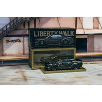 T64G-TL039-BK Tarmac Works 1/64 LB-WORKS Dodge Challenger SRT Hellcat Black Metallic with 2 containe