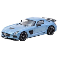 T64G-027-MB Tarmac Works 1/64 Mercedes-Benz SLS AMG Coupe Black Series Matte Blue
