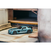 T64G-027-MB Tarmac Works 1/64 Mercedes-Benz SLS AMG Coupe Black Series Matte Blue