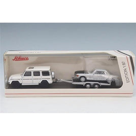 87U00068 1/87 Mercedes-Benz G-Class w. trailer and Mercedes-Benz 450 SLC