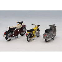450729900 1/43 Motorcycle Set w. Kreidler Florett Super/Vespa GS/Simson S52