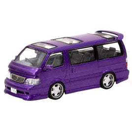T64R-078-PU Tarmac Works 1/64 Toyota Hiace Wagon Custom Purple