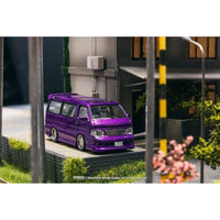 T64R-078-PU Tarmac Works 1/64 Toyota Hiace Wagon Custom Purple