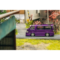T64R-078-PU Tarmac Works 1/64 Toyota Hiace Wagon Custom Purple