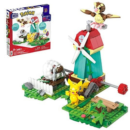 HKT21 メガ ポケモン アドベンチャーワールド ピカチュウと陽気な風の丘~ポッポ、ウール―とまわる風車のセット~