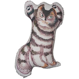 とらねこクッション 寝転びVer.(レッド)