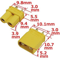 3927-30 XT-30コネクター(オス1pcs.メス1pcs.)