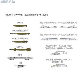 FP45 1/72 アメリカ軍 航空機用爆弾セット('60s~)