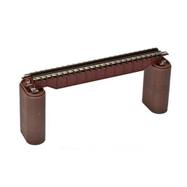 3255 上路式ガーダー橋S140(F)(赤)(れんが橋脚・2本付)