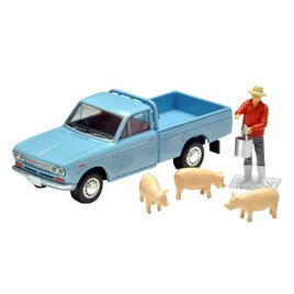LV-195b 日産ダットサントラック 1500デラックス(水色)フィギュア付