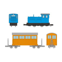 327554 鉄道コレクション ナローゲージ80 猫山森林鉄道 ディーゼル機関車(青色)+客車 2両セットD