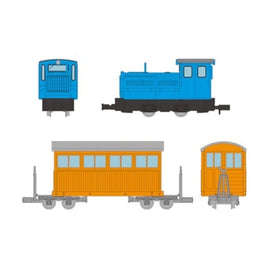 327554 鉄道コレクション ナローゲージ80 猫山森林鉄道 ディーゼル機関車(青色)+客車 2両セットD