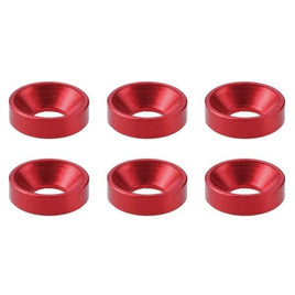 SGX-8R アルミM3皿ワッシャー外径7mm レッド   6pcs