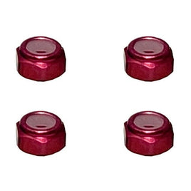 SGX-02UR アルミ薄型ナイロンナット M2 (レッド) 4pcs