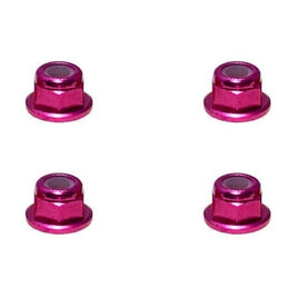 SGX-03FPK アルミフランジナイロンナット M3 (ピンク) 4pcs