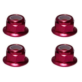 SGX-04FR アルミフランジナイロンナット M4 (レッド) 4pcs