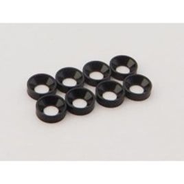 SGX-208BK M2アルミ皿ワッシャー外径4.6mm ブラック  8pcs