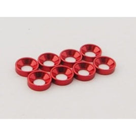 SGX-208R M2アルミ皿ワッシャー外径4.6mm レッド   8pcs
