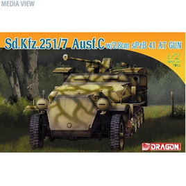 DR7315 ドラゴン 1/72 WW.II ドイツSd.Kfz.251/7 Ausf.C 2.8cm sPzB 41 ゲルリッヒ砲搭載型