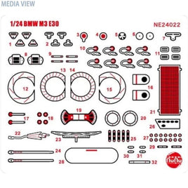 NE24022 ヌヌ 1/24  レーシングシリーズ BMW M3 E30 Gr.A 1990 インターTEC クラスウィナー in 富士スピード用ディティールアップパーツ
