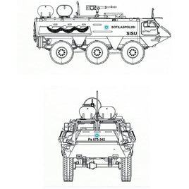 FIP-2 1/72 フィンランド国防軍 Sisu xa-180装甲車 初期マーキング
