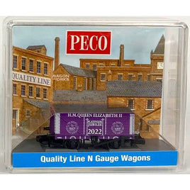PENR-7022EXP PECO 1/148 イギリス2軸貨車(7枚側板) エリザベス女王在位70周年記念車両