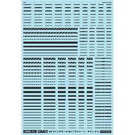 GM-127 FREE GM ラインデカール No.7「ストレート・ライン #1 」ダークグレー