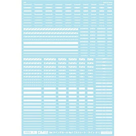 GM-128 FREE GM ラインデカール No.7「ストレート・ライン #1 」ホワイト