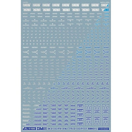 GM-572 1/100 GMコーションデカールNo.1「アヴィエーション・英語#1」ホワイト&ネオンブルー