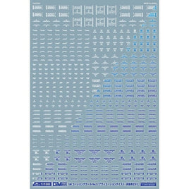 GM-575 1/100 GMコーションデカールNo.2「アヴィエーション・英語#2」ホワイト&ネオンブルー