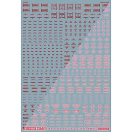 GM-576 1/100 GMコーションデカールNo.2「アヴィエーション・英語#2」レッド&ネオンレッド